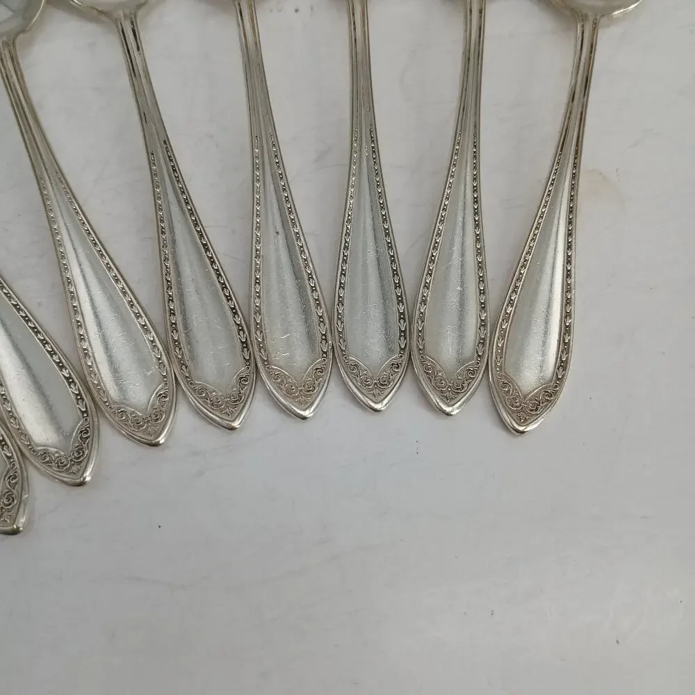 10X Tsp Oneida Silverplate SHERATON DINNER Teaspoons Community Plate 1910